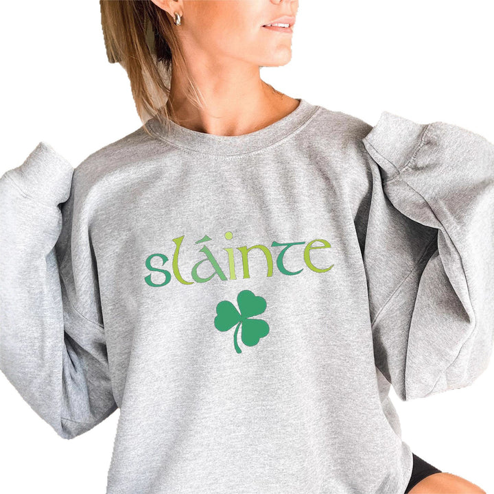 Dame sweatshirt med voluminøse ermer og motiverende design Skjora