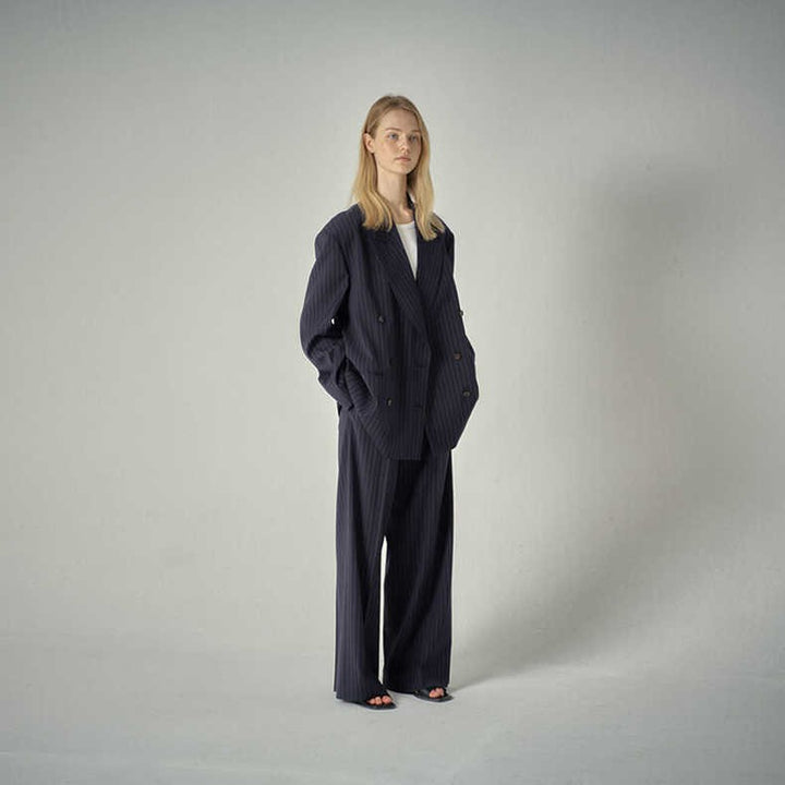 Damer elegant stripet dressjakke Skjora
