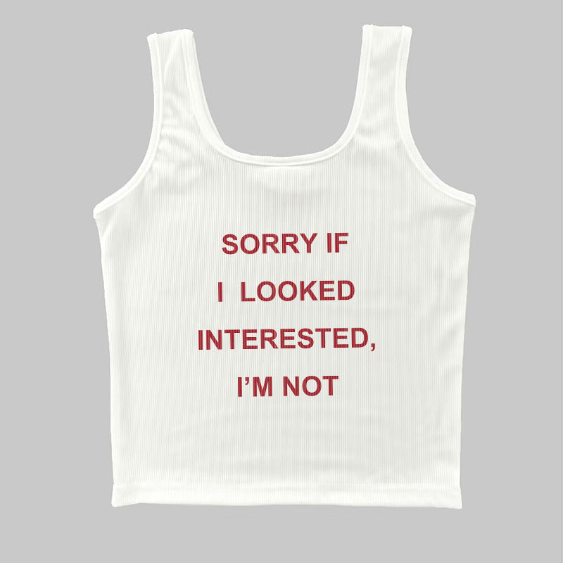 Dame cropped T-skjorte med morsom slogan trykk Skjora