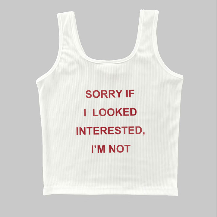 Dame cropped T-skjorte med morsom slogan trykk Skjora