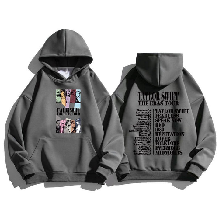 Dame hoodie med kunstnerisk motiv og inspirerende opplisting Skjora