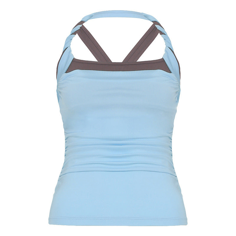 Damer Sporty Tanktop med moderne stroppesdesign og figursylende snitt Skjora