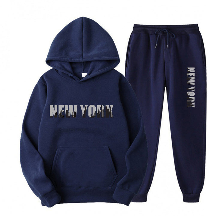 Kvinnelig sporty treningsdrakt med stilisert New York trykk Skjora
