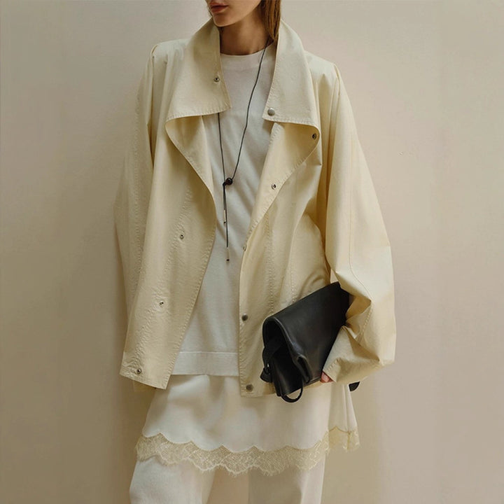 Dame elegant overgangsjakke i oversized snitt Skjora
