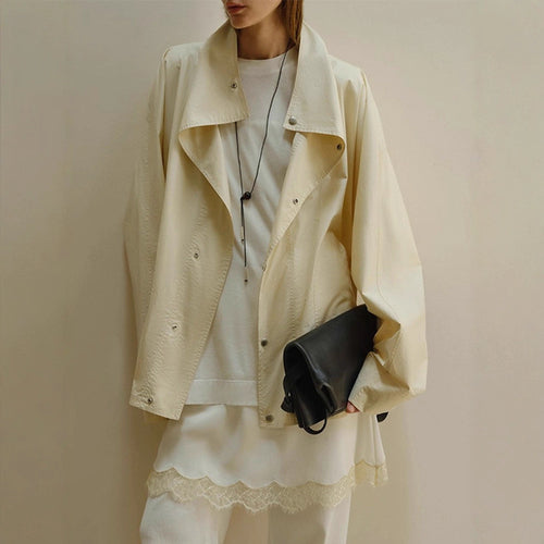 Dame elegant overgangsjakke i oversized snitt Skjora
