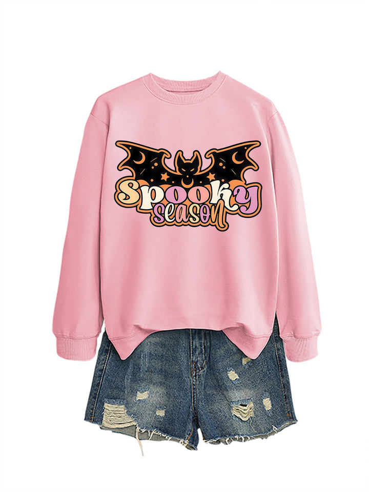 Kvinne sweatshirt med kreativ Halloween-design Skjora