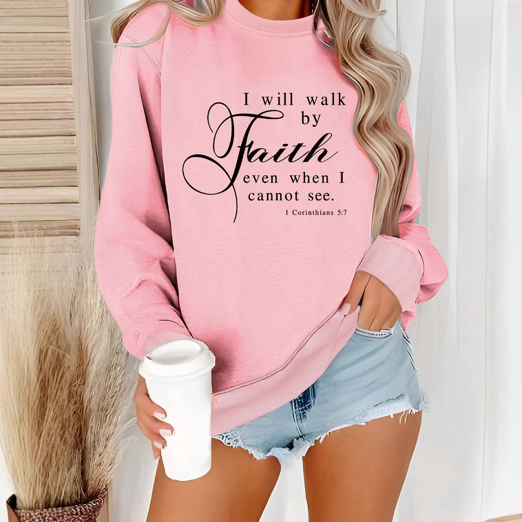 Dame sweatshirt med inspirerende tekst og mykt materiale Skjora