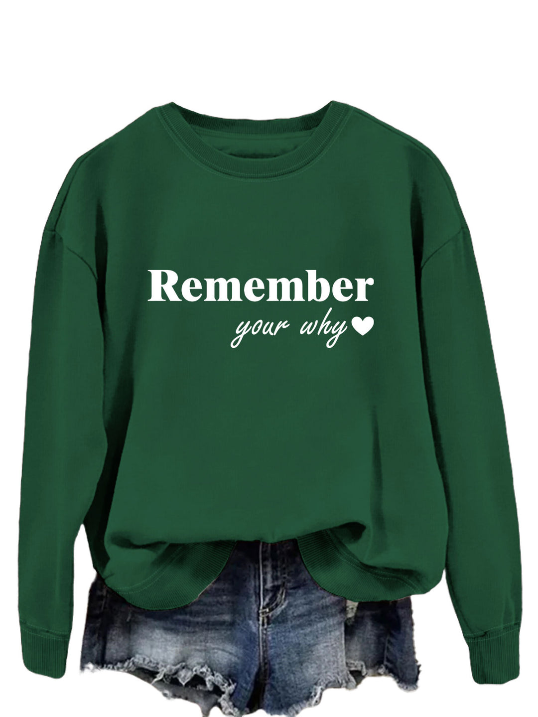 Kvinne sweatshirt med motiverende trykk og avslappet passform Skjora
