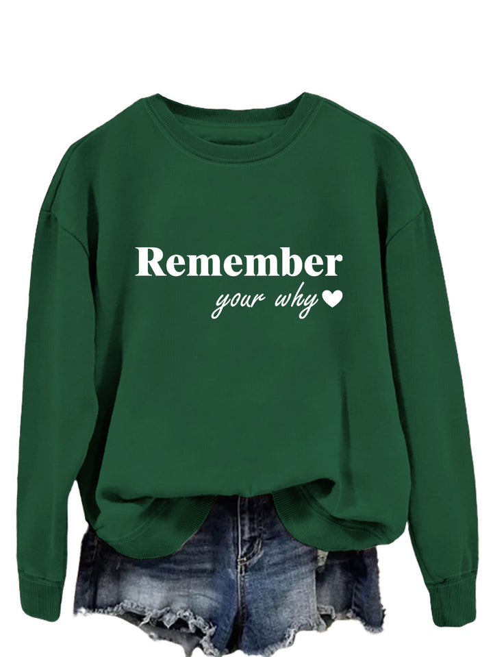 Kvinne sweatshirt med motiverende trykk og avslappet passform Skjora