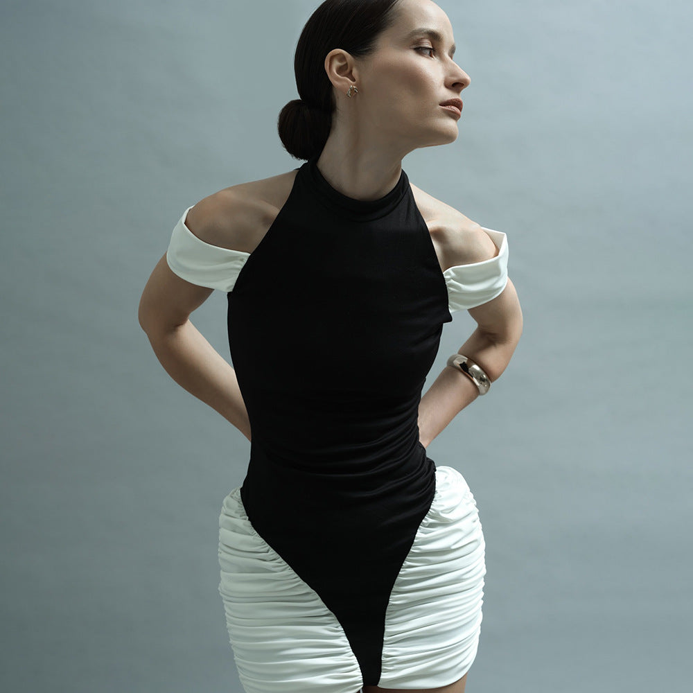 Dame Stilig Bodycon-kjole med innovative volanger detaljer Skjora