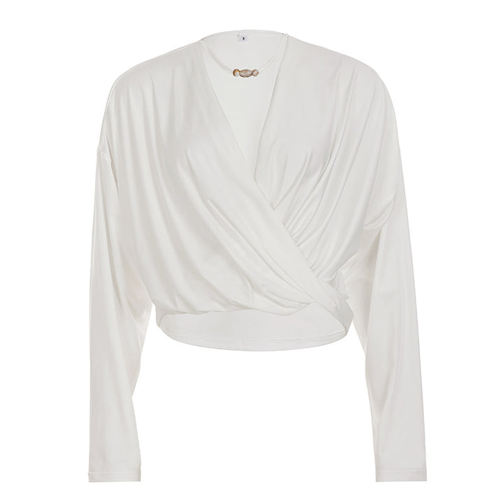 Damer casual longsleeve topp med elegant knutdetaljering Skjora