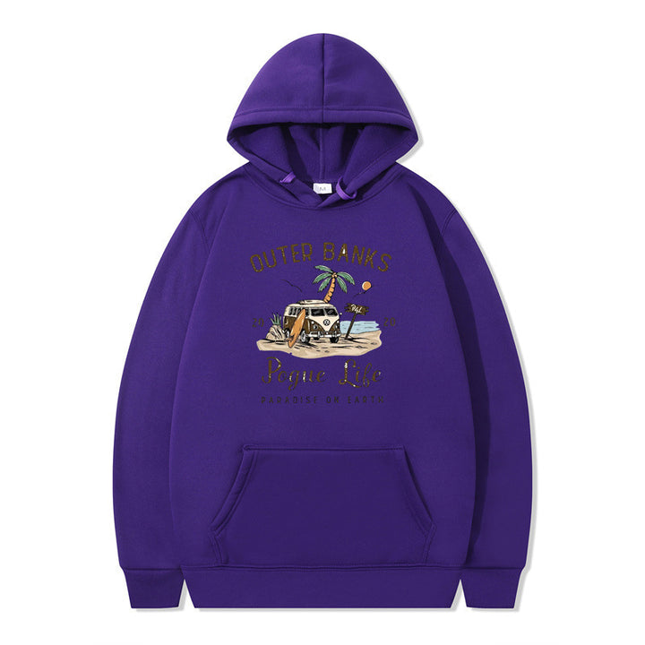Dame hettegenser med maritimt design og inspirerende trykk Skjora