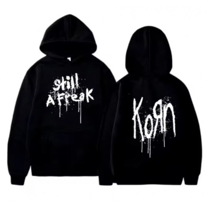 Kvinne hoodie med kreative graffiti design Skjora