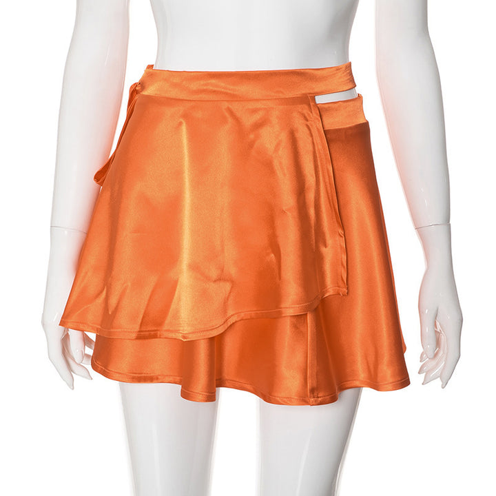 Dame trendy omslagskjørt med asymmetrisk søm Skjora