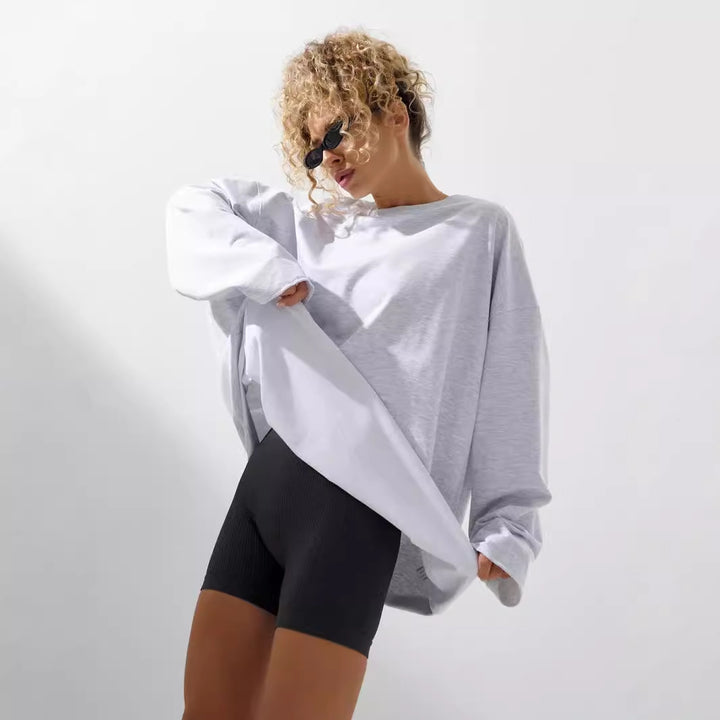 Dame oversized Langarm-Shirt Skjora