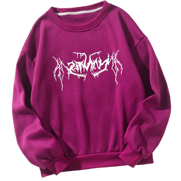 Dame casual sweatshirt med moderne grafisk design Skjora