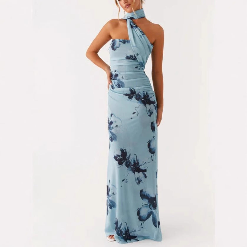 Women's Maxi Dress with Floral Design Skjora