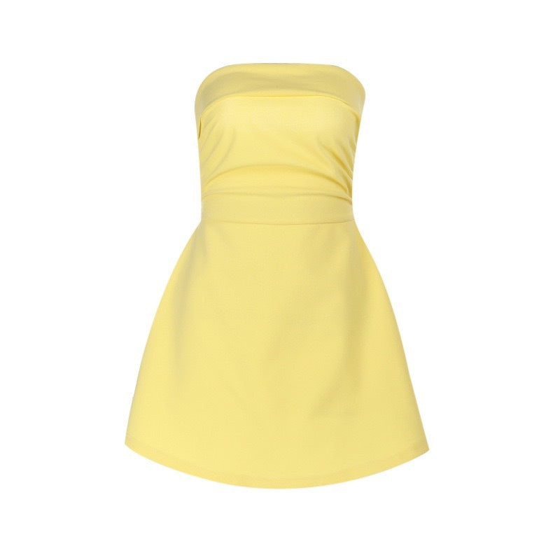Dame Lekker Bustier-kjole med innsvingt skjørt og elegant snitt Skjora