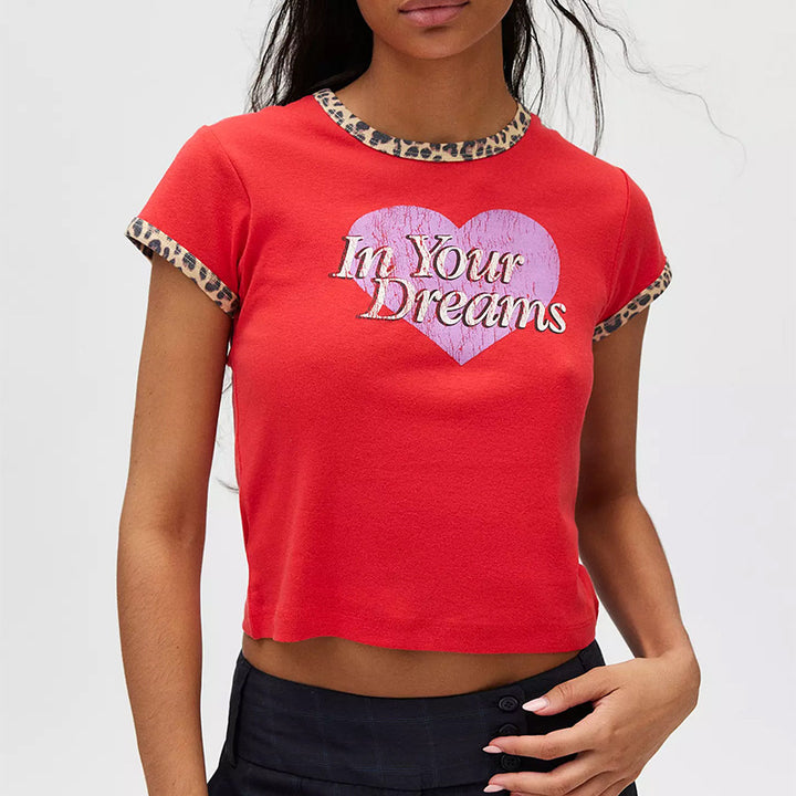 Damer sporty T-skjorte med avslappet London-print Skjora