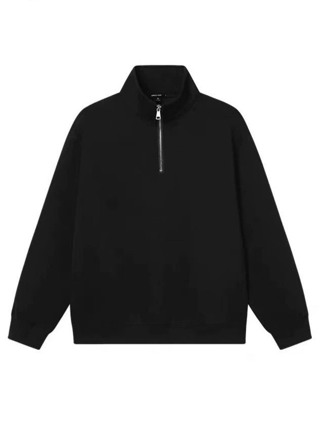 Herre fleece genser med praktisk stående krage og glidelås Skjora