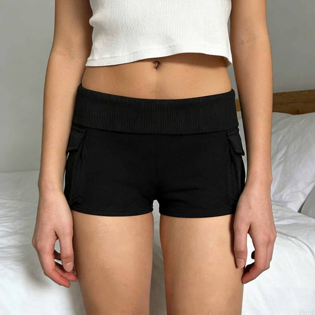 Dame Fashion Shorts med praktiske lommer og høy midje Skjora