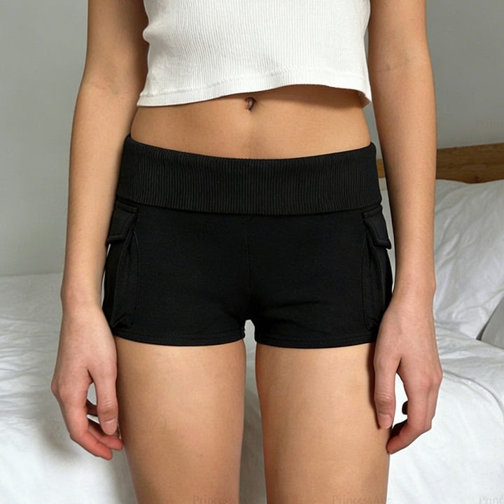 Dame Fashion Shorts med praktiske lommer og høy midje Skjora
