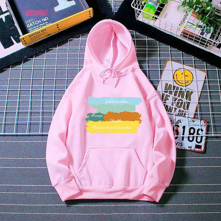 Damer casual hettegenser med kreativt grafisk design Skjora
