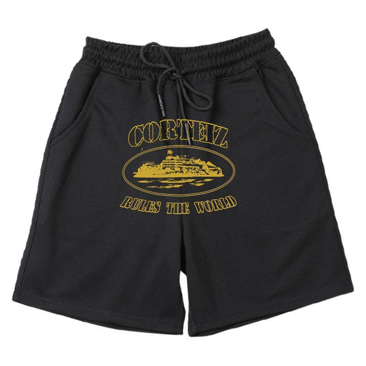 Kvinnors bekväma sweatshorts med elastisk midja och sidofickor Skjora