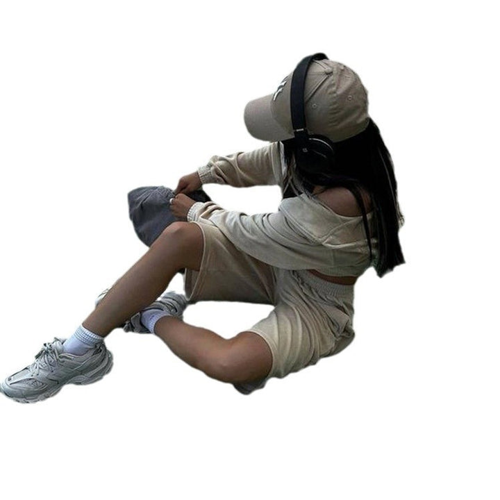 kvinners casual shorts med elastisk midje og praktiske sidelommer Skjora