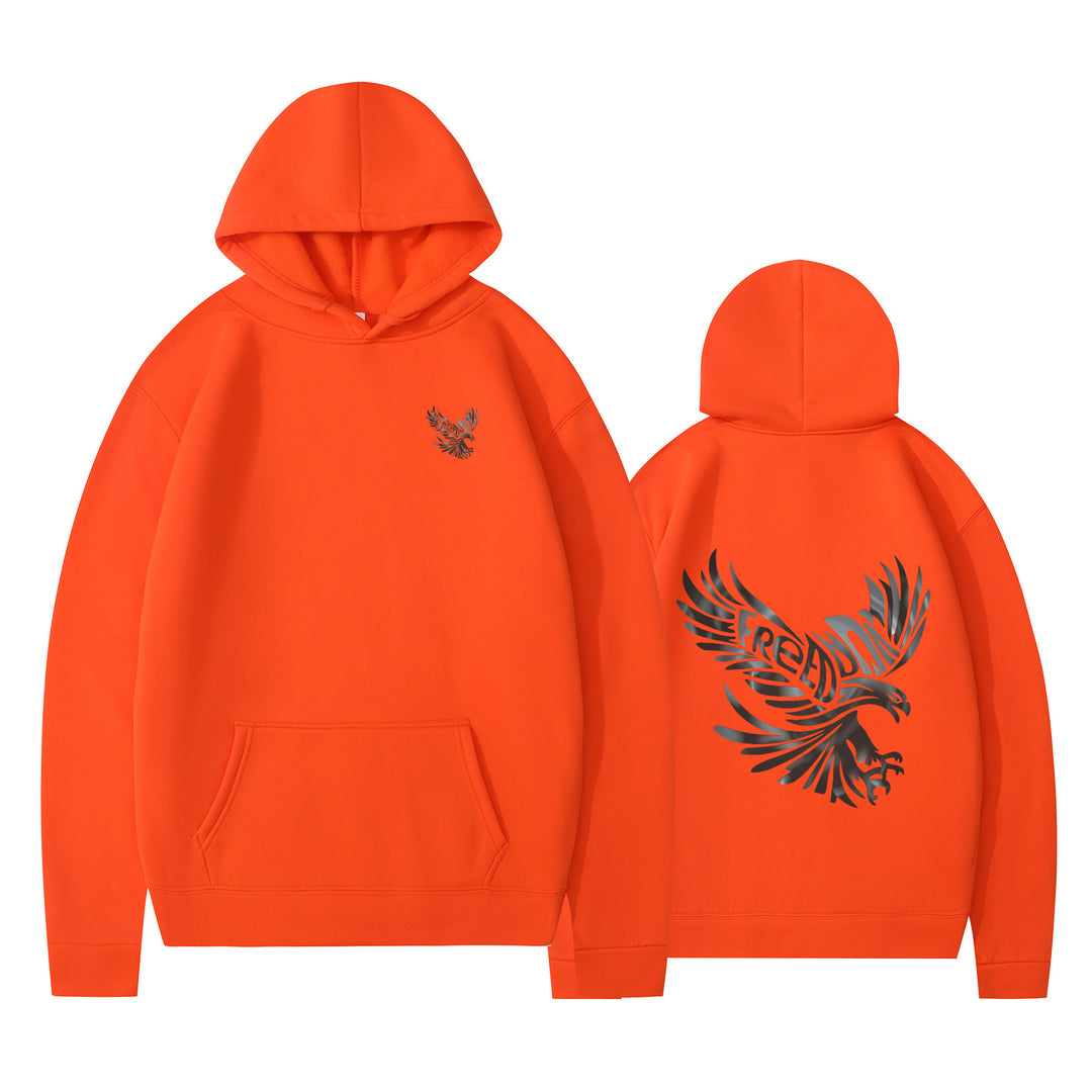 Dame hoodie med ikonisk ørn design og myk innerforet Skjora