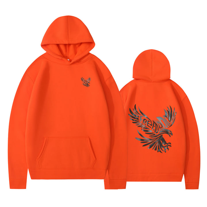 Dame hoodie med ikonisk ørn design og myk innerforet Skjora