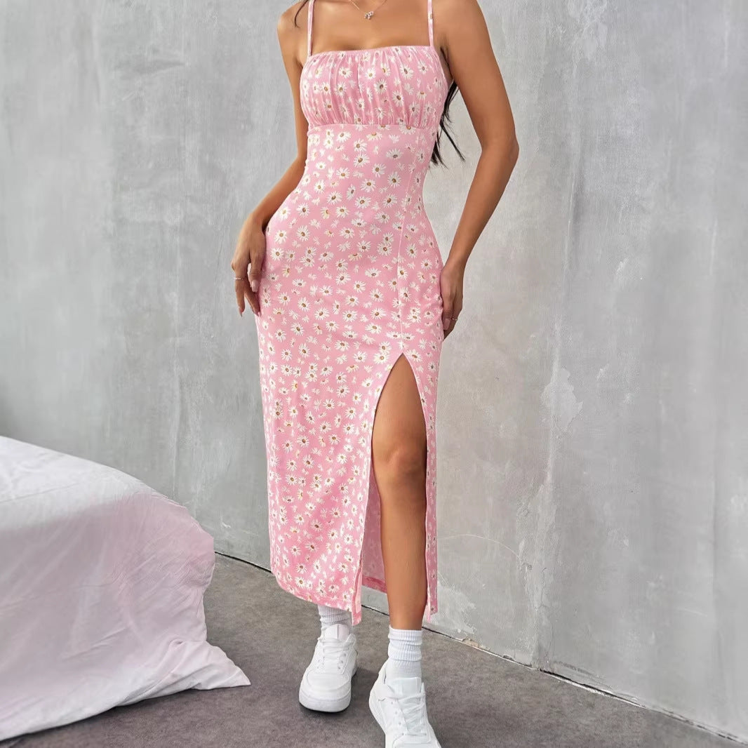 Dame maxikjole med blomsterprint Skjora