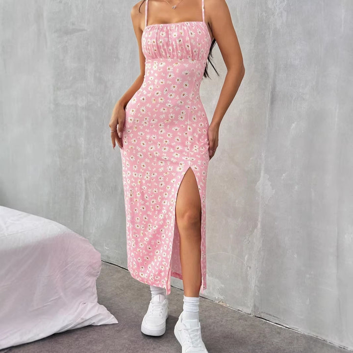 Dame maxikjole med blomsterprint Skjora