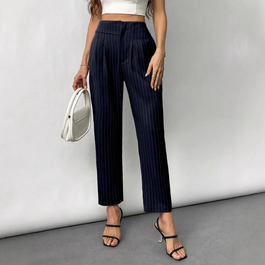 Damer elegante og stilige dressbukser med striper Skjora