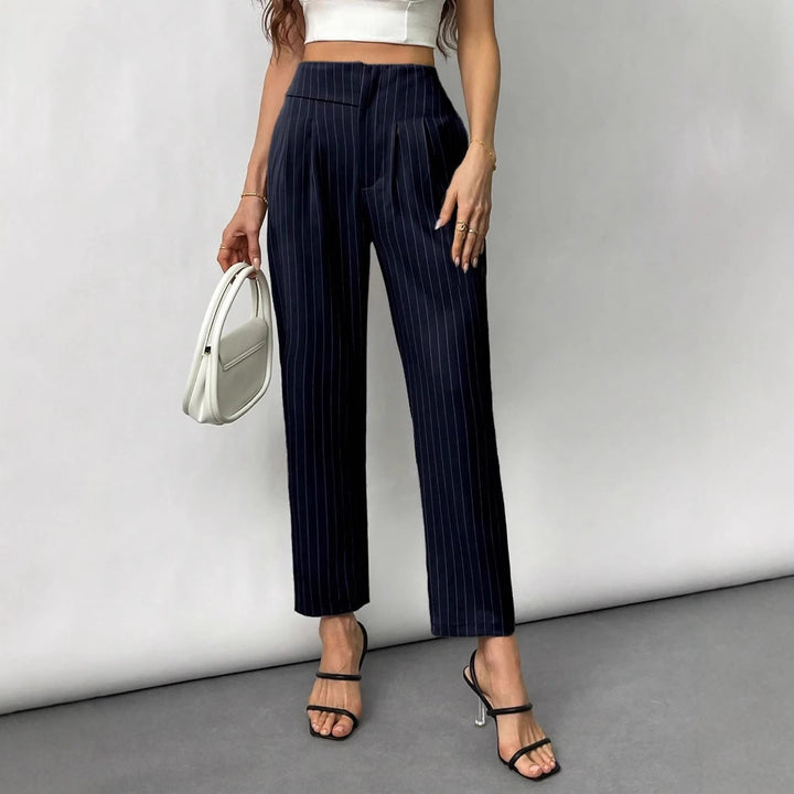 Damer elegante og stilige dressbukser med striper Skjora