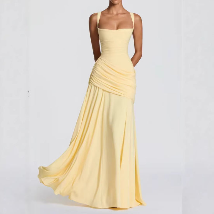 Damer Elegant Bryllupsdrakt med Skreddersydde Volanger og Flott Chiffon Skjørt Skjora
