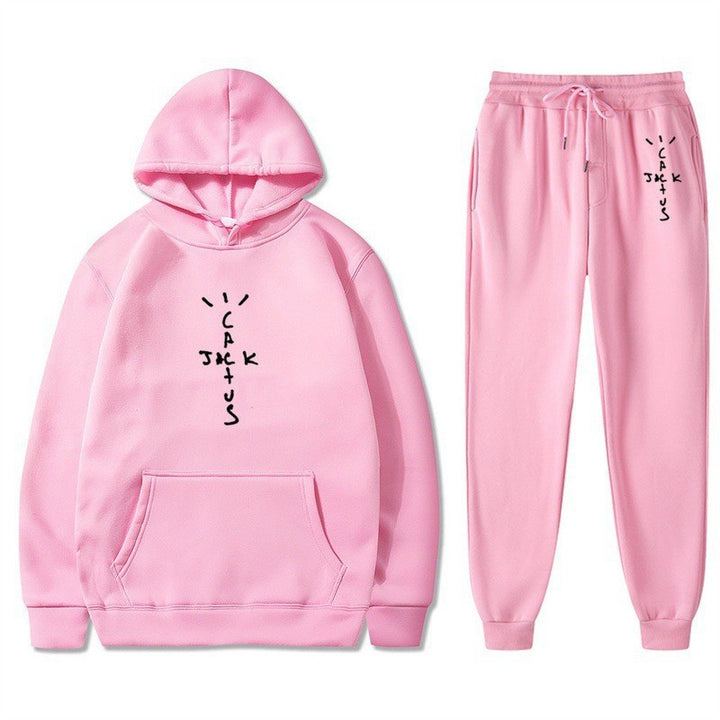 Damer Hoodie og Joggebukse Sett med Kreativ Skrift Skjora