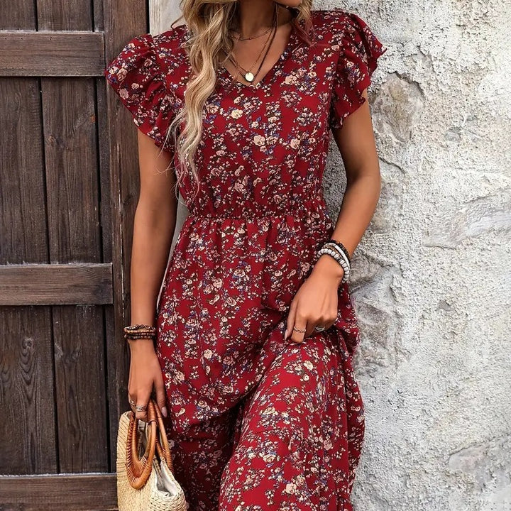 Dame Midi-kjole med blomsterdesign Skjora