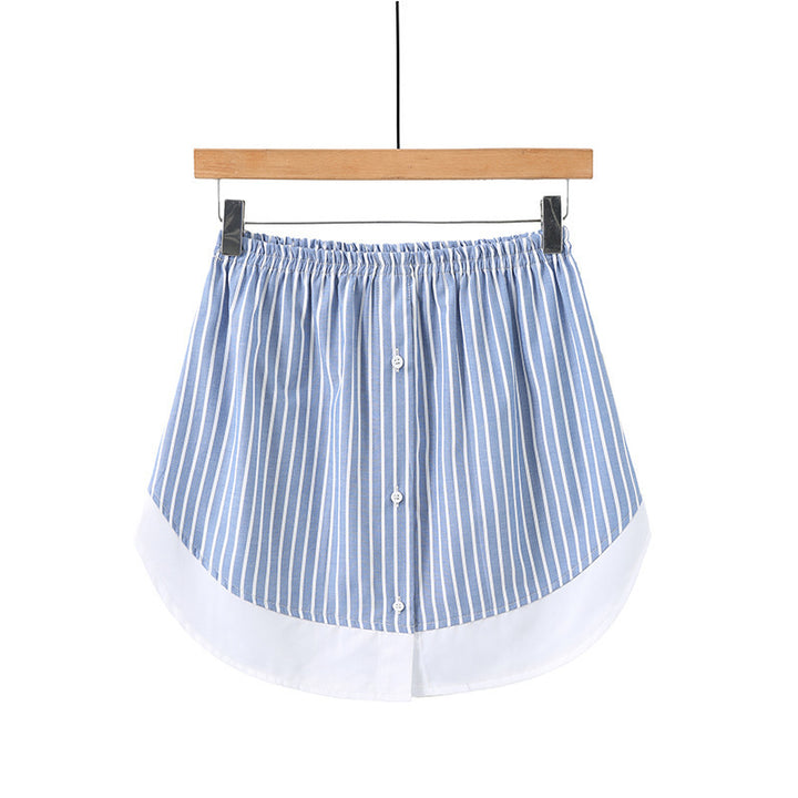 Dame skjorte med stripete design og asymmetrisk snitt Skjora