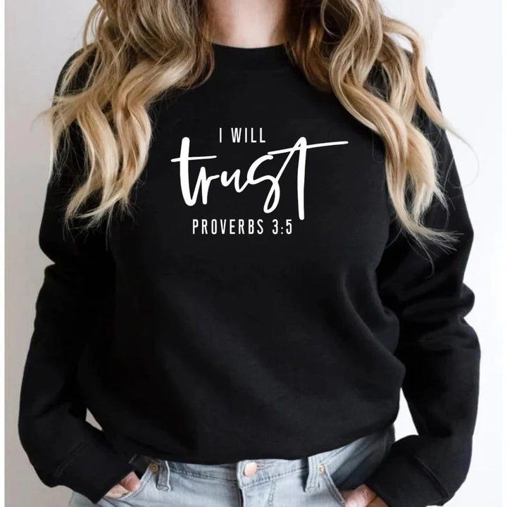 Dame sweatshirt med motiverende tekst og komfortabel passform Skjora