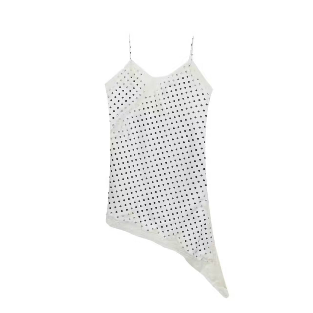 Dame asymmetrisk spaghetti-top Skjora