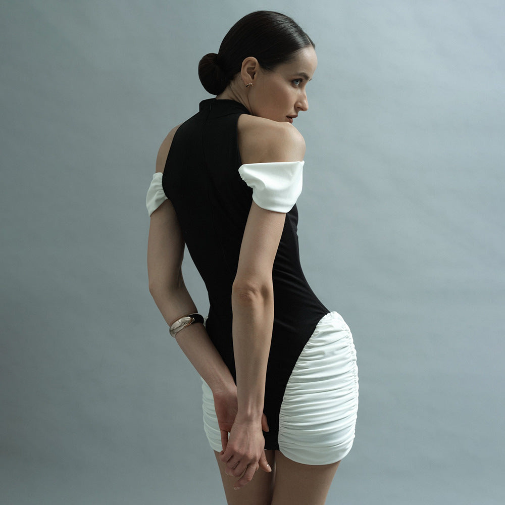 Dame Stilig Bodycon-kjole med innovative volanger detaljer Skjora