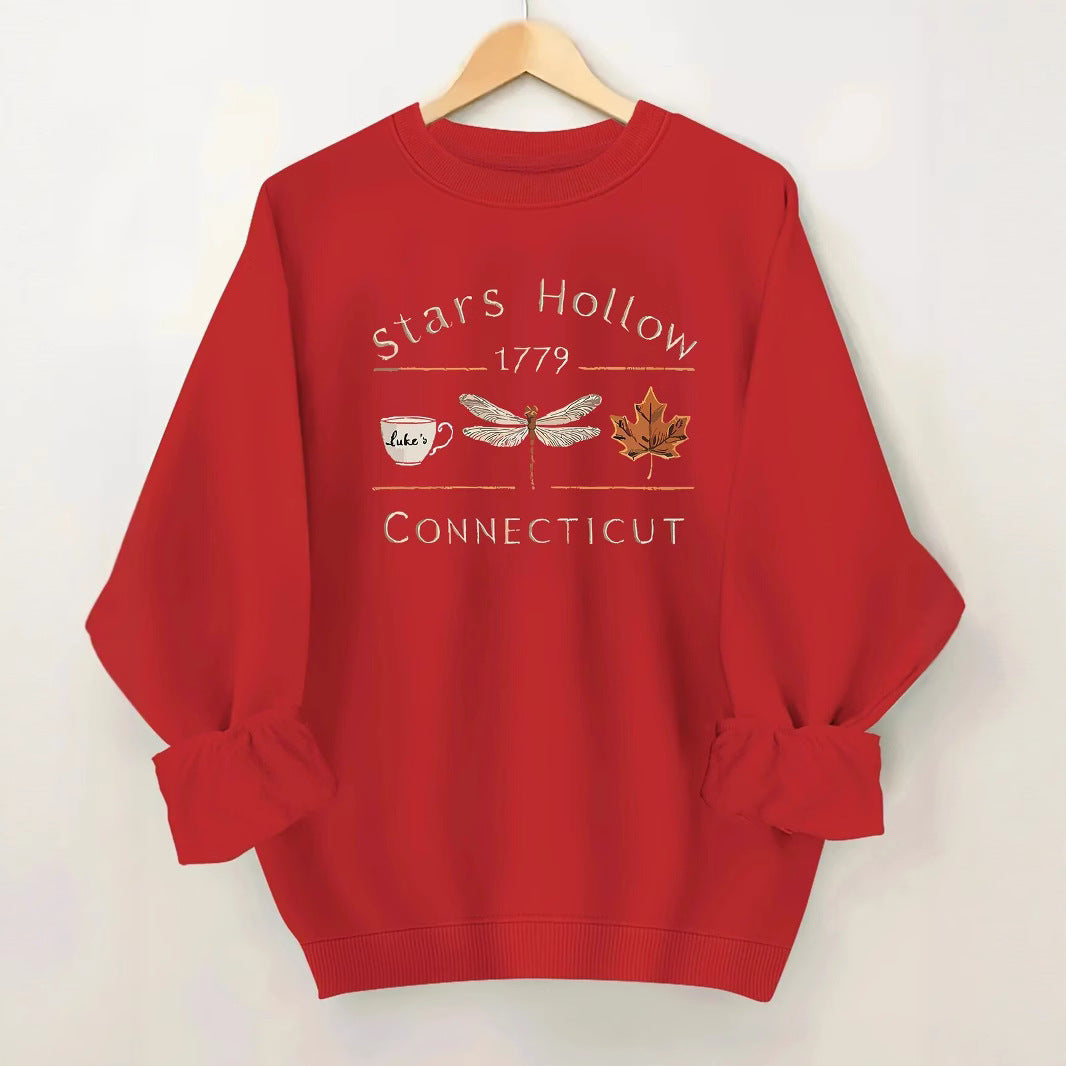 Kvinne genser med kreativ Stars Hollow motiv Skjora