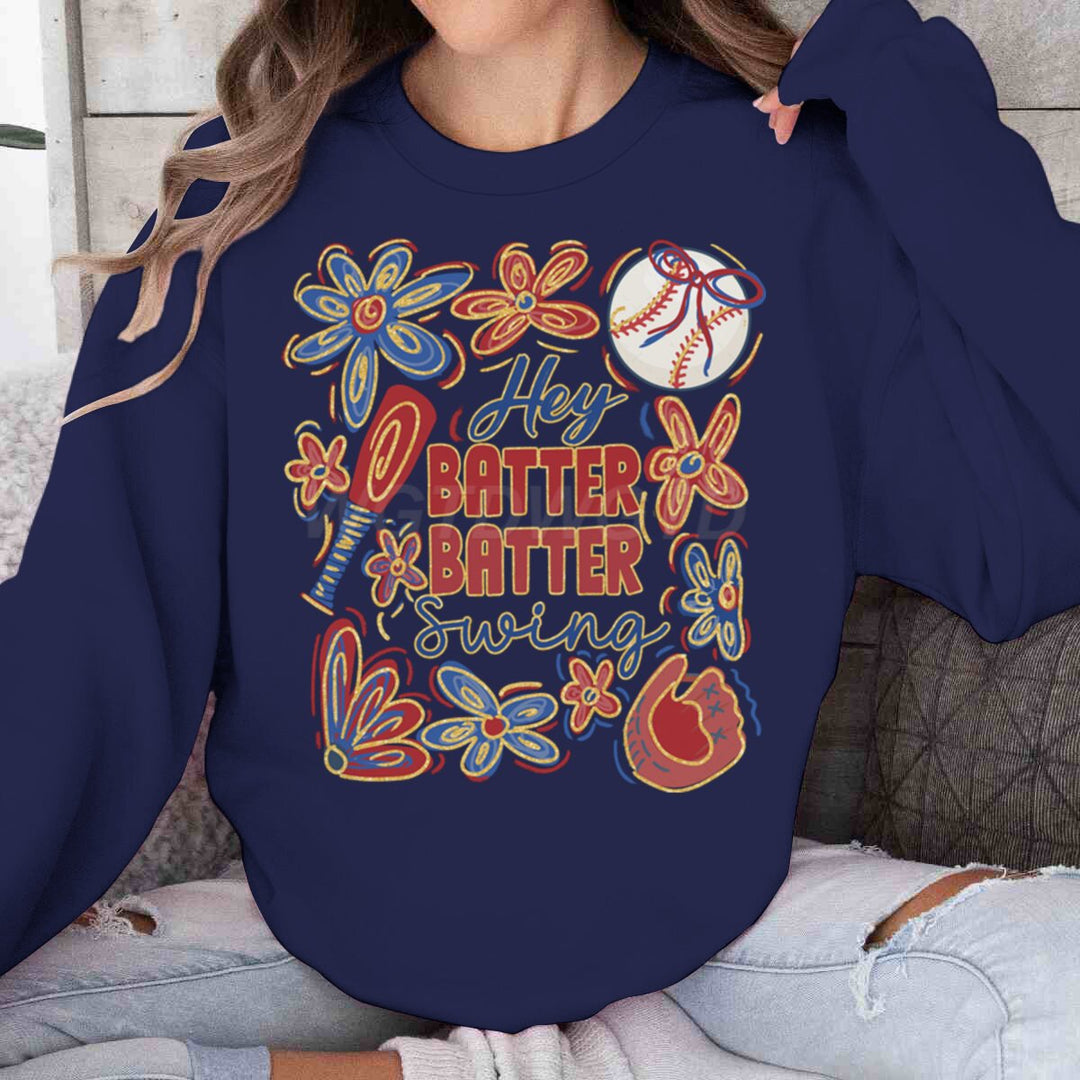 Damer sweatshirt med kreativ baseballmotiv og avslappet snitt Skjora