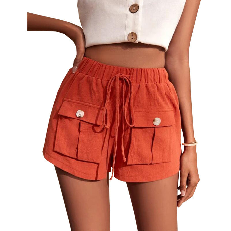 Dame casual shorts med praktiske lommer og komfortabel snøring Skjora