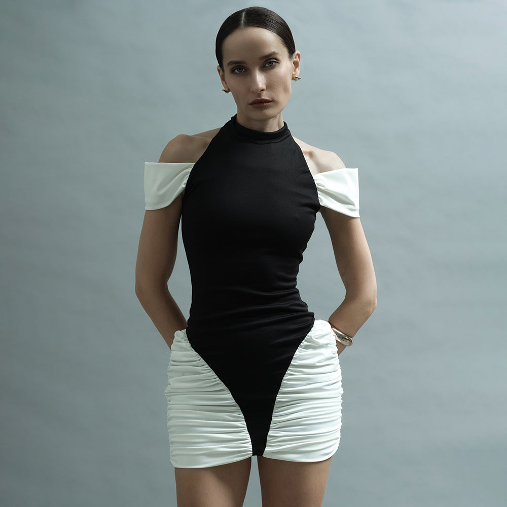 Dame Stilig Bodycon-kjole med innovative volanger detaljer Skjora