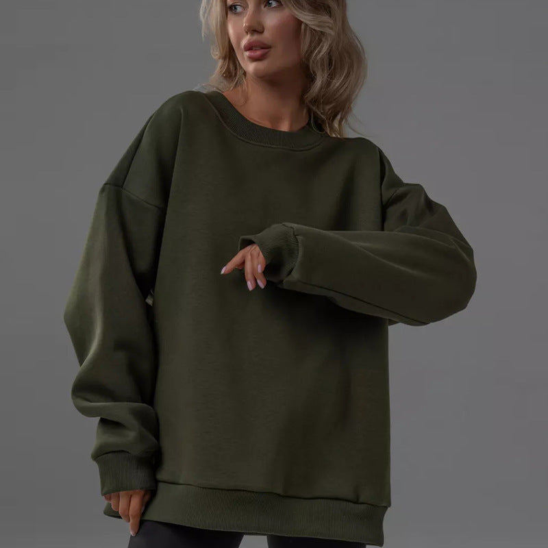Dame oversized genser med en avslappet passform og brede ermer Skjora