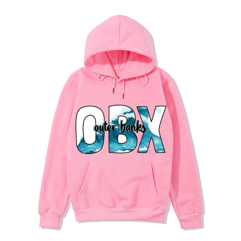 Women's Hooded Sweatshirt with Maritime Graphic Design Skjora