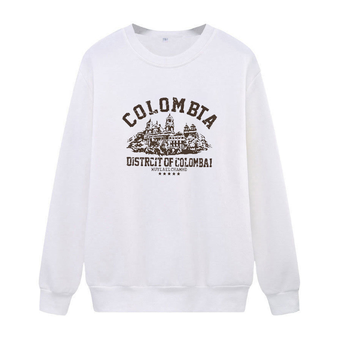 Dame sweatshirt med kreativ Colombia-print Skjora