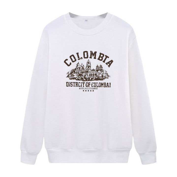 Dame sweatshirt med kreativ Colombia-print Skjora